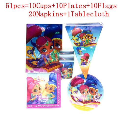 Shimmer and Shine Kids Girl Happy Birthday Party Supplies B