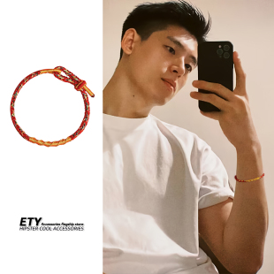 小众高级感手链男款中式手工编绳线男生红绳手绳男士编织情侣手饰