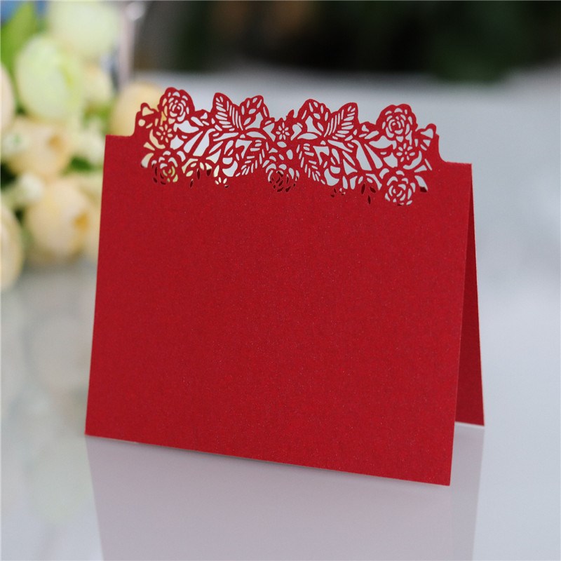 25PCS Birthday Party Decor Place Cards Laser Cut Hollow Patt 电子元器件市场 外设配件 原图主图