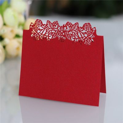 25PCS Birthday Party Decor Place Cards Laser Cut Hollow Patt