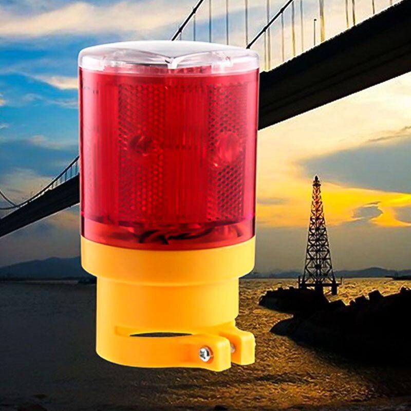 Solar Powered Traffic Warning Light LED Bulb Lamp for Constr