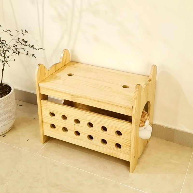 猫洞猫凳子实木猫咪床换鞋凳猫窝凳人猫共用凳猫耍凳猫掏凳猫别墅,宠物/宠物食品及用品,猫窝/屋/帐篷/沙发,淘宝优惠券,粉丝福利购,淘宝优惠卷