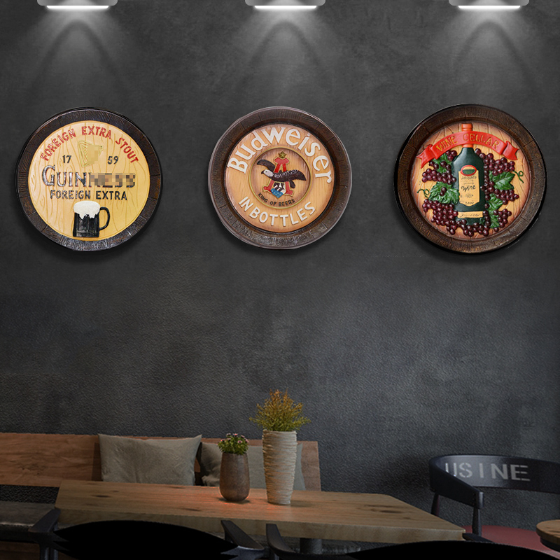 新品复古立体浮雕装饰画啤酒盖挂画酒吧咖啡馆服装店饭店客厅壁挂图片