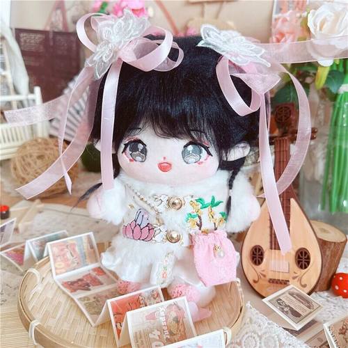 新品棉花娃娃衣服20cm可爱公主裙子套装连衣裙发饰公仔替换装配件