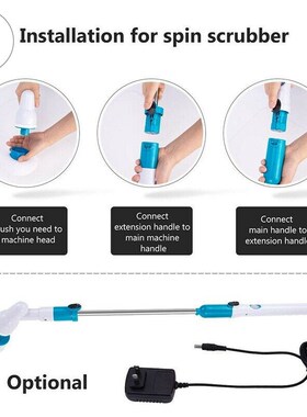 Multi Cordless Electric Power Scrubber Brush Rotating Bathtu