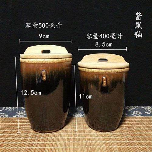 水缸茶杯茶具杯瓮主人粗陶热卖杯粗卖茶怀旧复古手工翁杯陶杯粗瓷