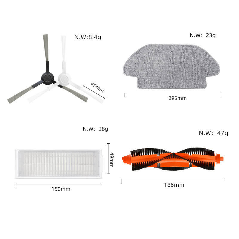 极速适用米家扫拖一体机器人3C配件B106CN主刷盖板边刷滤网水洗布