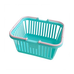 迷你手提篮小号沐浴小篮子洗漱浴室收纳筐塑料笔筒水果篮子草莓蓝