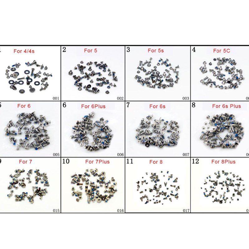 Complete Screw Kit  iPhone 5 5S SE 6 6S 7 8  with 2 Bottom D