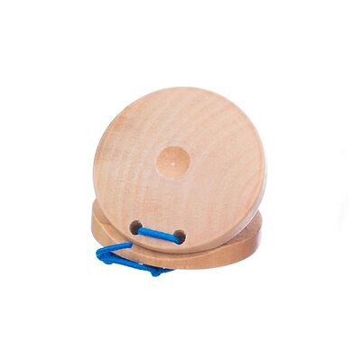 极速1Pcs Wooden Castanets Wood Percussion Musical Instrument