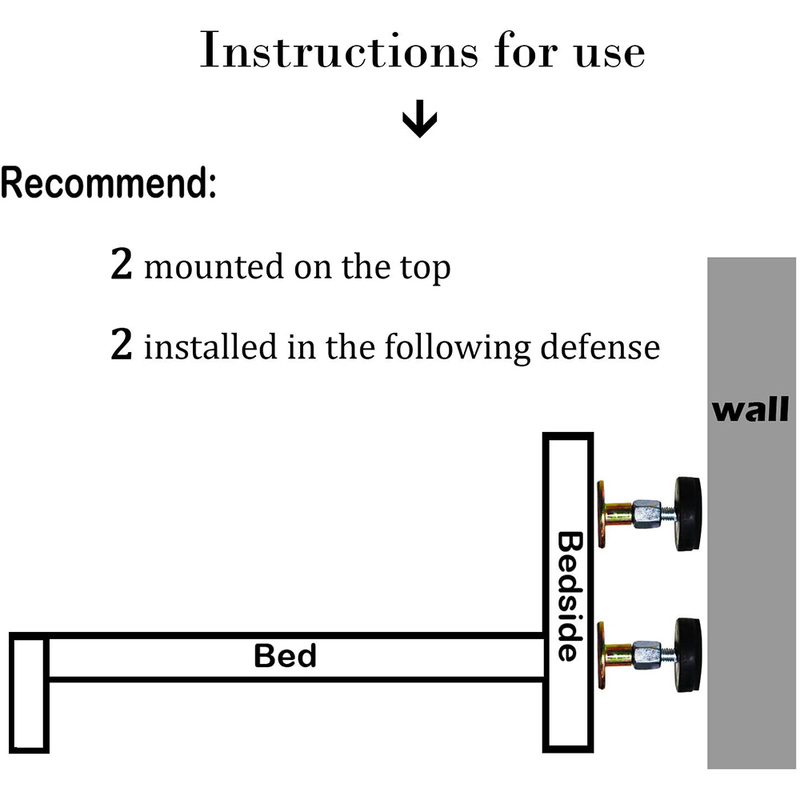 极速1 PC Adjustable Threaded Bed Frame Anti-Shake Tool for B