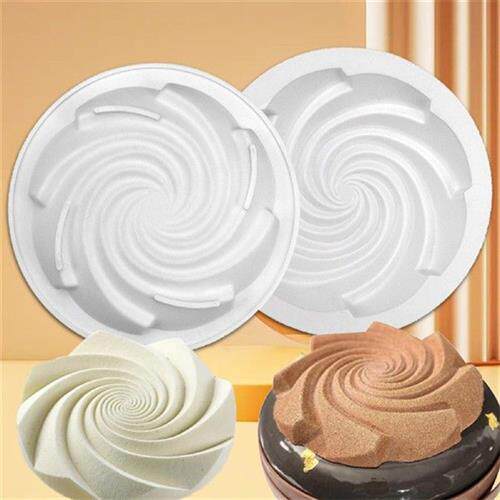 热销Silicone Cake Mould Whirlwind Shape Reusable Baking Pan