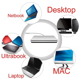 Slim USB External CD RW Drive Burner Portable DVD Optical Dr
