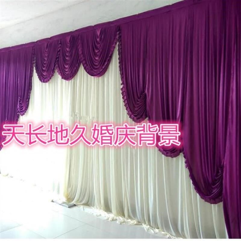 新款婚庆道具婚庆背景纱幔布置婚礼舞台布置沙幔婚庆布幔装饰用品