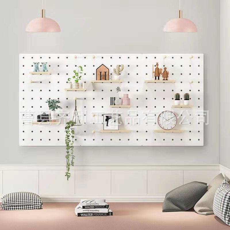 实木洞洞板墙上置物架挂板装饰隔板置物架收纳架墙面木质书架中国,收纳整理,收纳洞洞板,淘宝优惠券,粉丝福利购,淘宝优惠卷