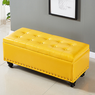 沙发凳子长方形储物床尾凳家用门口换鞋凳服装店试衣间衣帽间收纳