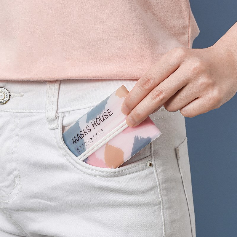 10pcs Masks Folder Clip Storage Case Box Dustproof Mask Con