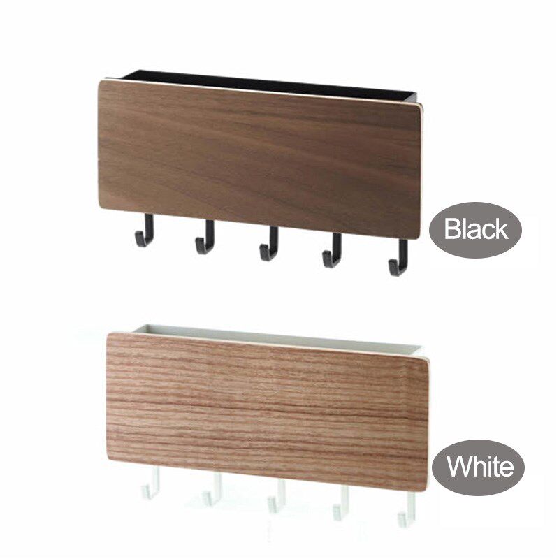 Key Hanger Holder Storage Box Bedroom Hook Rack 5 Hooks Disp