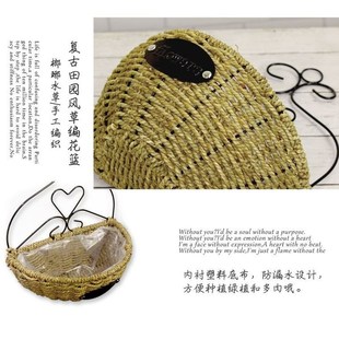 饰吊兰绿萝悬挂墙壁花盘壁挂花盆挂壁挂墙 吊篮装 式 花篮绿箩墙上