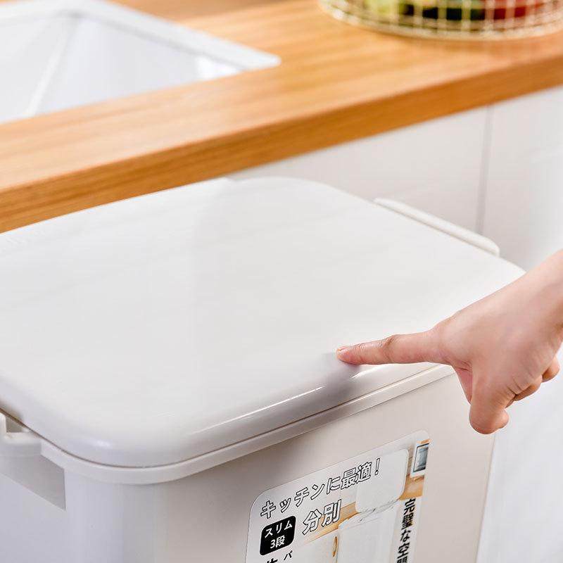 二层滑轮分类垃圾桶客厅厨房卫生间干湿分离日式分层脚踏收纳桶,畜牧/养殖物资,特种养殖设备,淘宝优惠券,粉丝福利购,淘宝优惠卷