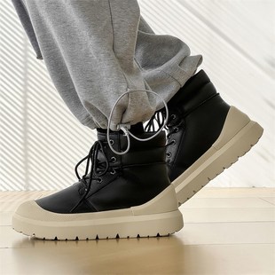 棉鞋男款冬季加绒加厚男鞋防寒保暖高帮大头面包鞋厚底户外雪地靴