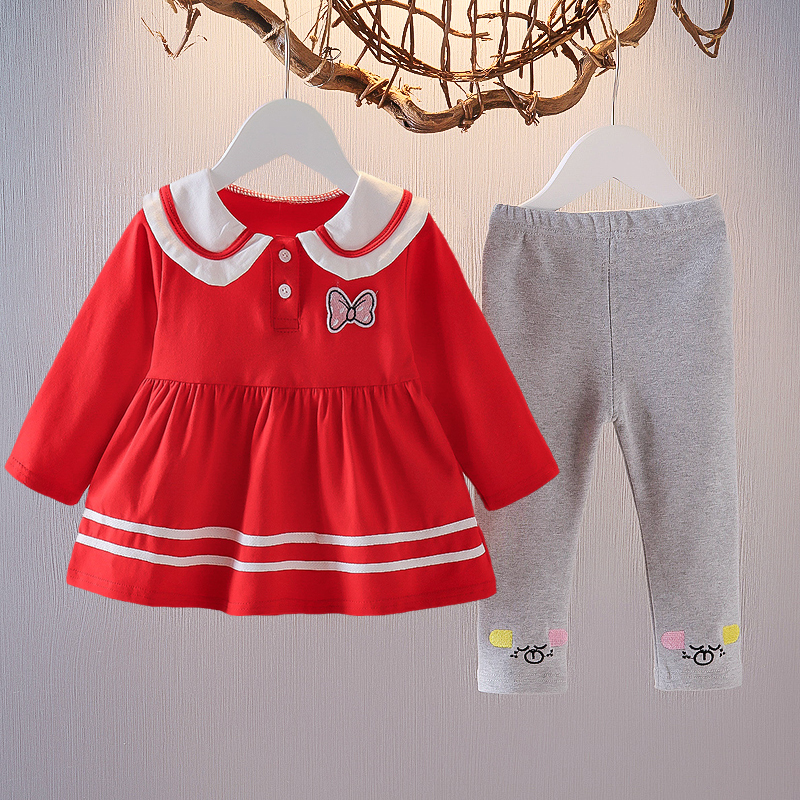 婴儿童装2周女童秋装洋气1一4岁3套装公主春秋天衣服X女宝宝三件