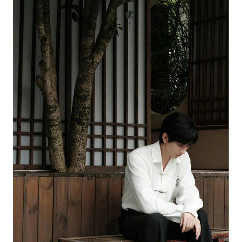 成毅同款衣服莲花楼男士秋装上衣外套刺绣衬衫穿新中式中国风男装图片