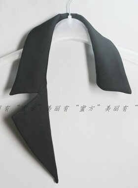 西装翻领假领子帅气领口装饰韩版潮E男女学生风衣外套撞色袖袢黑