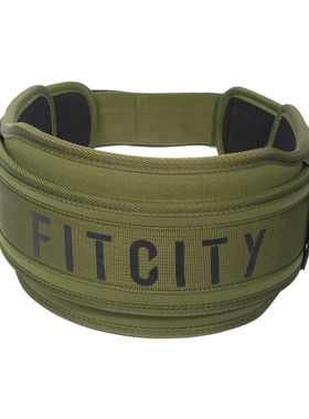 军绿色健b身大重量护腰带力量器械训练专业举重深蹲硬拉防护支撑