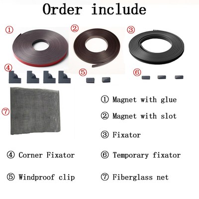 DIY Magnetic Mosquito net window screen Fiberglass screen mo