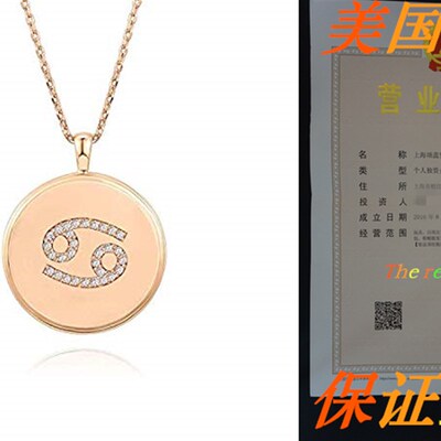 热销PAVOI 14K Rose Gold Plated Astrology Coin Constellation