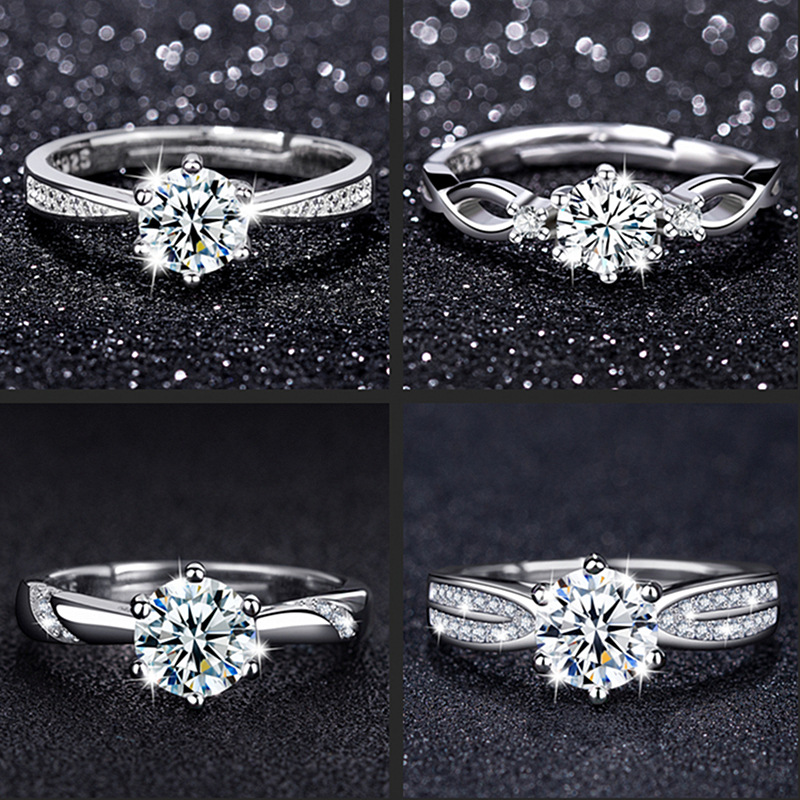 新品platinum Imitated Moissanite Ring Wedding Rings For men