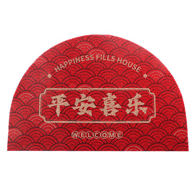 中式红色地毯丝圈可定制脚垫进门门口门垫喜庆新年垫子入户门地垫