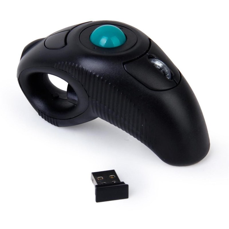 Digital 2.4GHz Wireless Trackball Mouse Ergonomic Design Fin