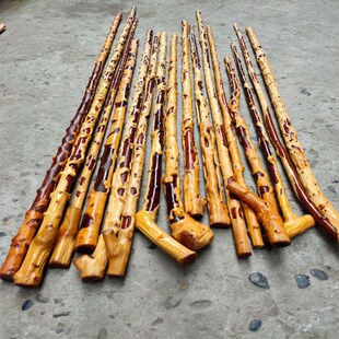 对节木阴阳残疤棍檬子木降龙木户外登山住行手杖健身把玩收藏木棍