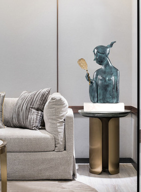 抽象人物女人摆件样板房r茶几边几桌上头像装饰品走廊玄关展厅摆