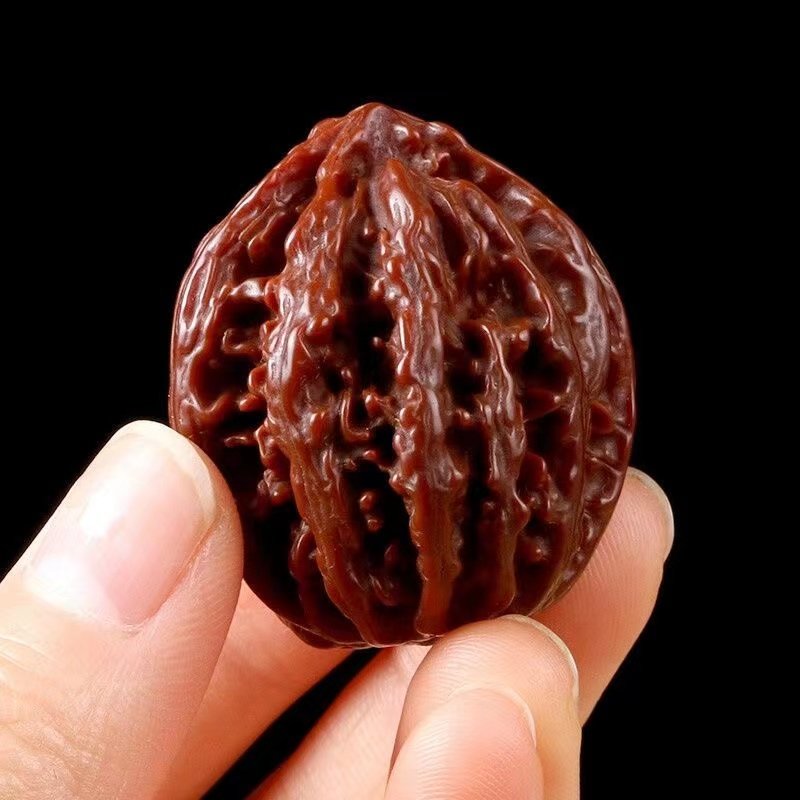 极速高抛包浆玉化灯笼秋子核桃东北野生秋子手把件文玩核桃异形麻