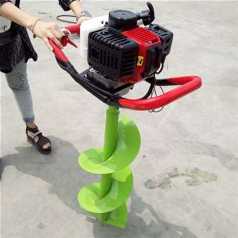 厂耐磨螺旋钻头挖坑机 电线杆立柱挖坑打窝机 护栏水泥柱用埋桩促