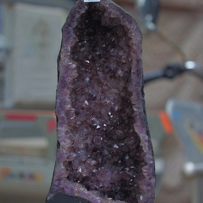 新品紫晶洞 天然原石 紫水晶洞摆件 招财转运消磁聚宝盆20.2