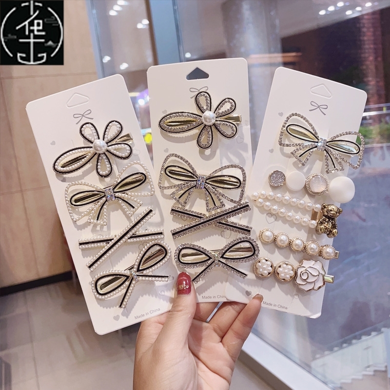 速发Pearls Hair Clips Women Flower Headwear Hair Accessorie