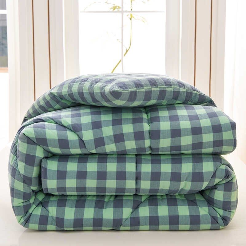 亲肤棉绗缝四季被印花春秋被子公寓单人保暖冬被学生宿舍被褥套装,床上用品,化纤被,淘宝优惠券,粉丝福利购,淘宝优惠卷