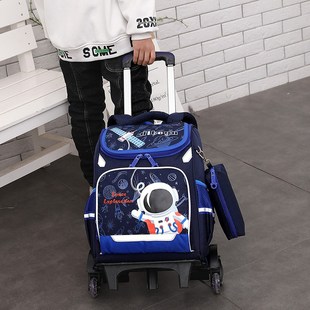 带轮子的书包拉杆书包小学生-1-3-6年级5男女孩带轮子爬楼梯儿童