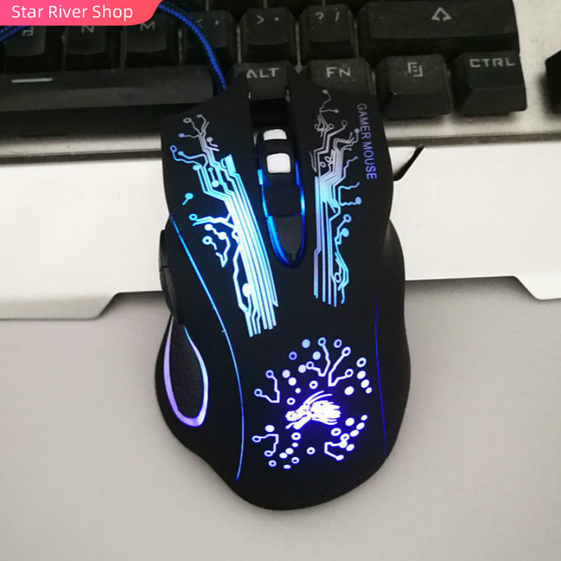 推荐Wired Computer Mouse Gaming Mouse USB 4000DPI 6 Buttons