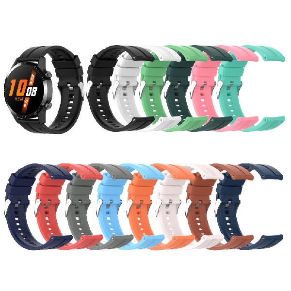 极速20mm/22mm Silicone Watch Strap For Huawei Watch GT3/GT