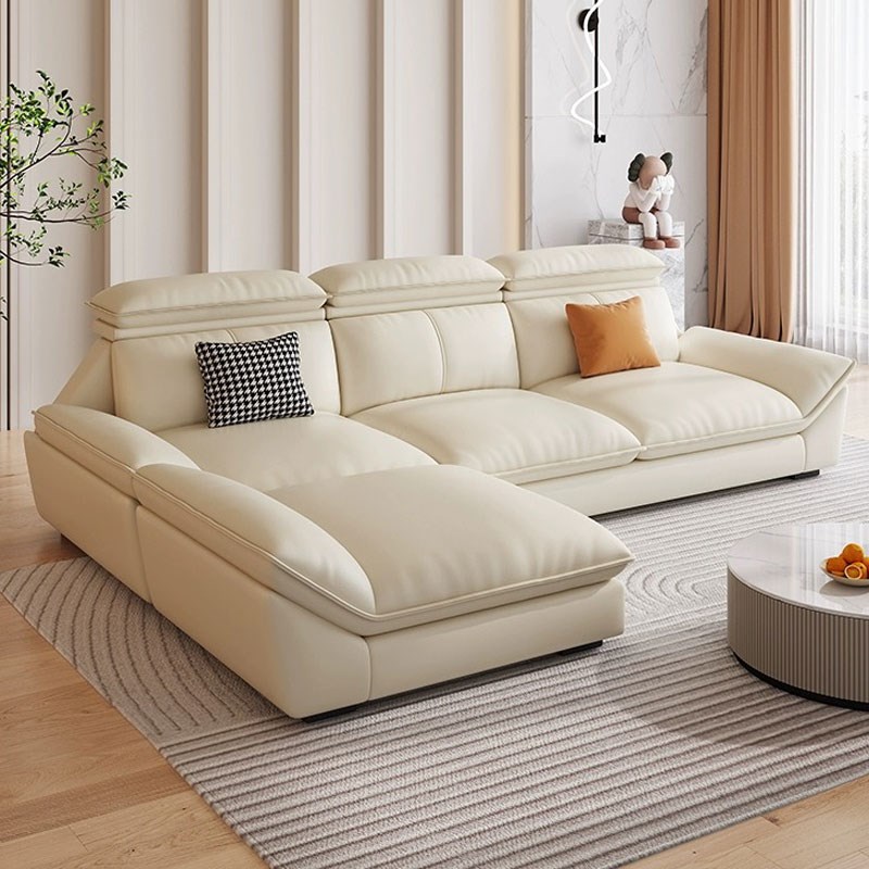 意式极简大小户型猫抓皮科技布沙发客厅直排三人布艺贵妃组合网红