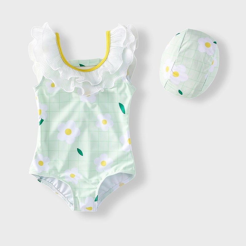 宝宝泳衣儿童女孩1-8岁可爱公主连体训练游泳衣女孩速干洋气泳装3