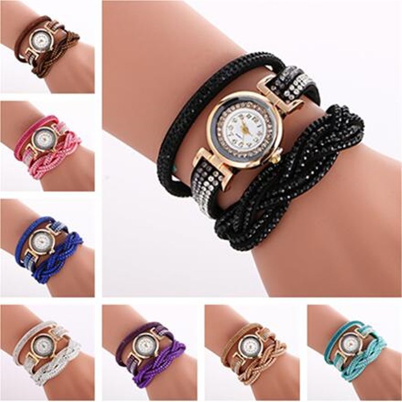 速发Diamond-encrusted hand chain watch bracelet watch girl