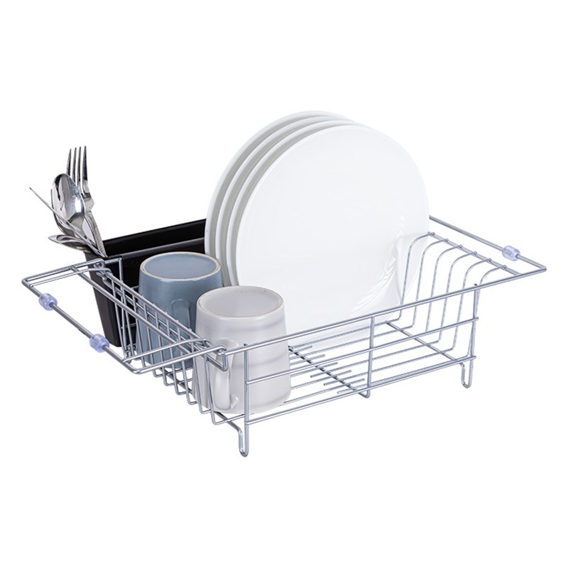 创意厨房多用h途水槽架铁艺大容量碗碟架家用厨房折叠水槽沥水篮