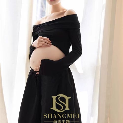 影楼新款孕妇主题服装孕妈艺术照黑色简约肖像写真摄影生活服装