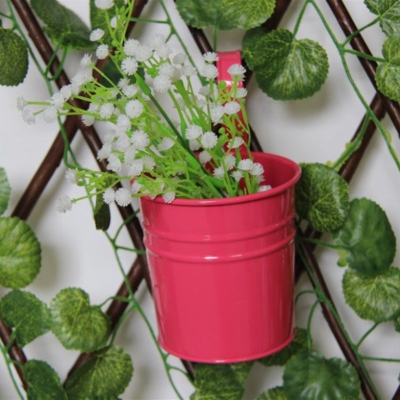 10Pcs Removable Hook Wall Fence Bonsai Flower Tub Pots Candy